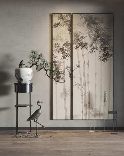 新中式装饰画3D模型下载